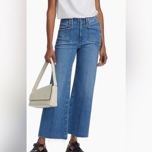 PAIGE Anessa Wide-Leg “Petite” Jeans in Sunnie Distressed Wash size 23